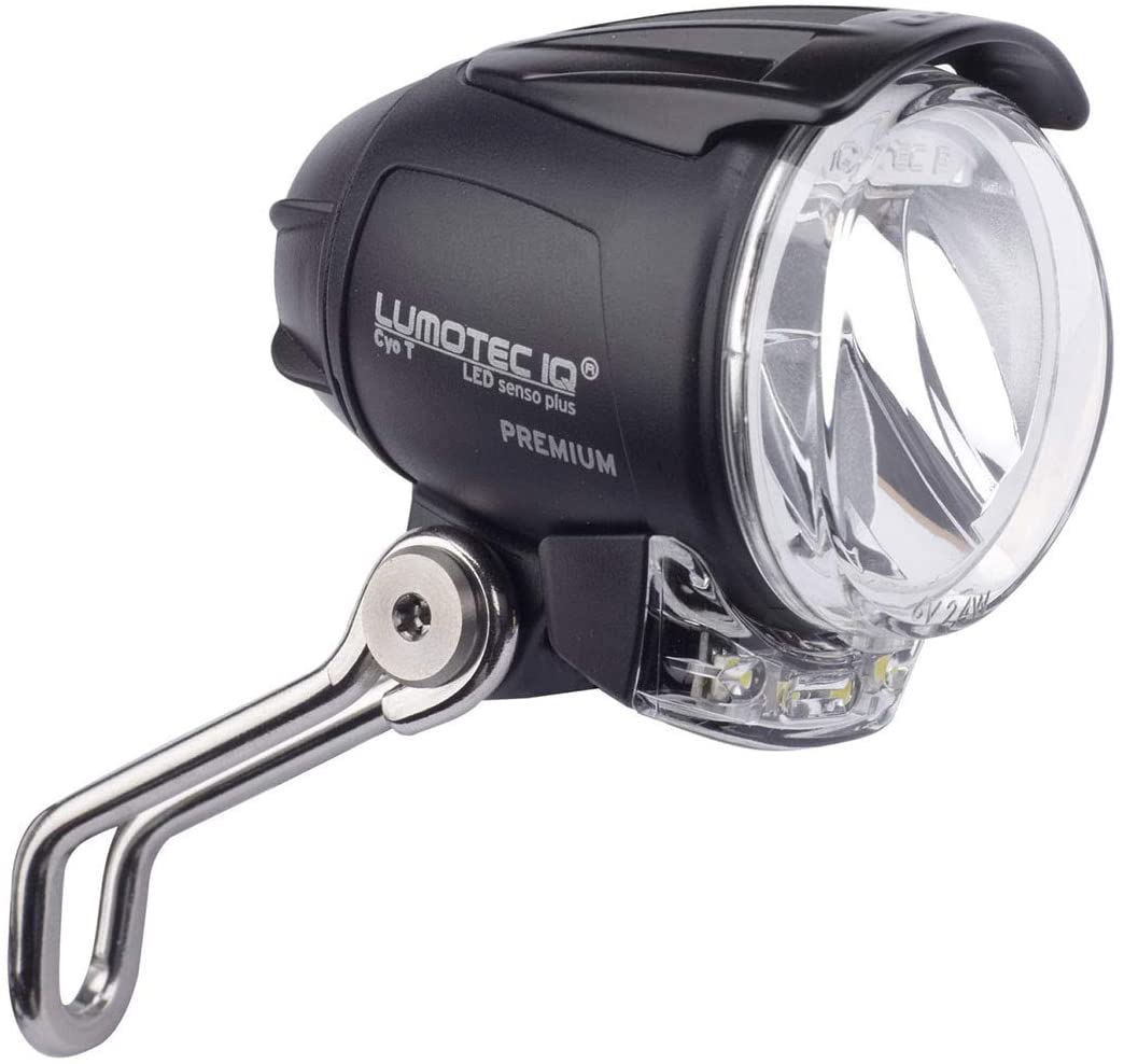 busch+müller 1752QTSNDi LED Dynamo Headlight Lumotec IQ Cyo T Senso Plus Premium, Black, 80