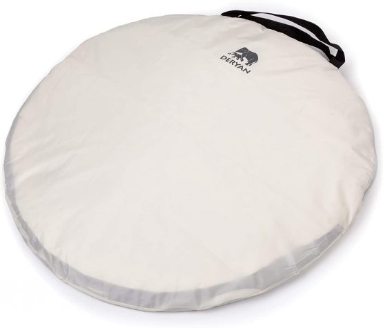 DERYAN Bedtent - 200x90cm - Pop-Up System - Grey - < 1mm Mosquito Net - Protects Your Sleeping Child Against Insects - Including Carrying Bag - Image 4