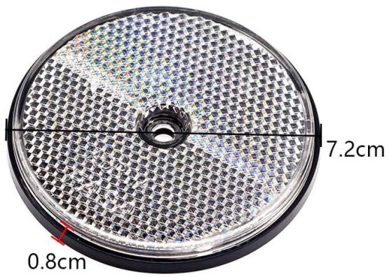 ETUKER 10 Pack Rear Reflector, Round Rear Reflectors Screw on Safety Reflective, Post Reflectors, Reflectors For Gate Posts for Caravan/Truck/Trailer/Boat/Motorcycle Fence Gate Posts(Yellow) - Image 2