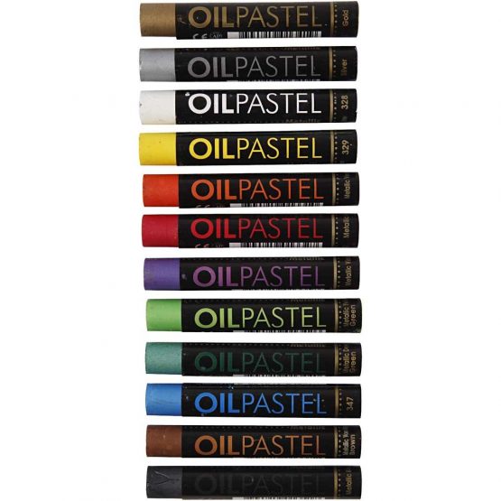 Creativ 38140 Gallery Oil Pastel - Metallic, thickness 11 mm, L: 7 mm, metallic colours, 12asstd - Image 3