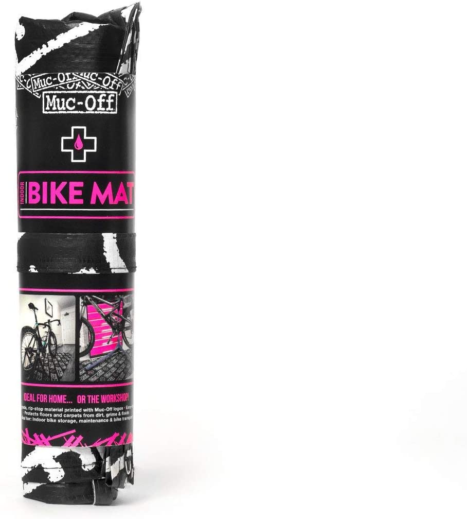 Muc-Off Bike Mat - Foldable Waterproof Floor Protector for Indoor Bike Maintenance and Turbo Trainer - High-Grade Plastic, Travel Size