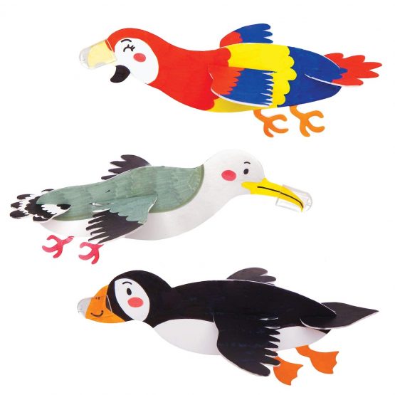 Baker Ross AT566 Bird Colour in Gliders - Pack of 10, Arts and Crafts for Kids to Colour in for Party Bag Fillers, Games and Prizes - Image 4