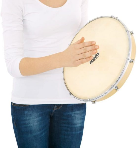 Meinl NINO36 Tunable Hand Drum Goat Head 10-inch - Natural - Image 3