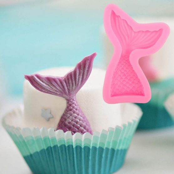 HOWAF DIY Animal Silicone Molds set, Reusable Sweet Baking Molds Tools, Mermaid Tail Ocean Seashell 3D Shaped Molds for Cake Chocolate Candy Fondant Muffin Ice Jelly - Image 4