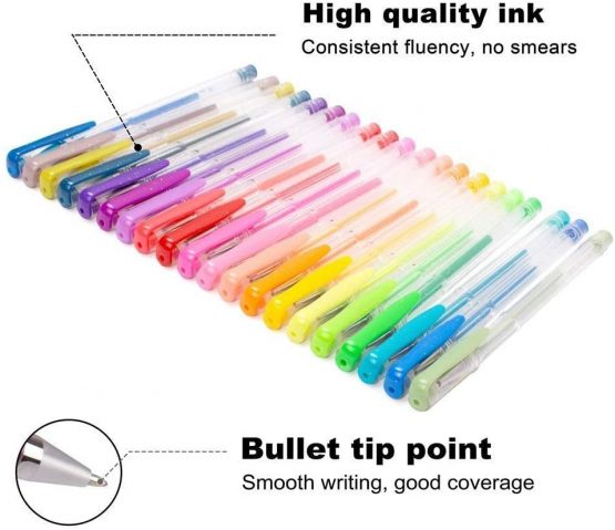 Glitter Gel Pens, Shuttle Art 80 Colours Gel Pens 40 Colours Glitter Gel Pen Set with 40 Refills for Adult Colouring Books Doodling Drawing Writing - Image 3