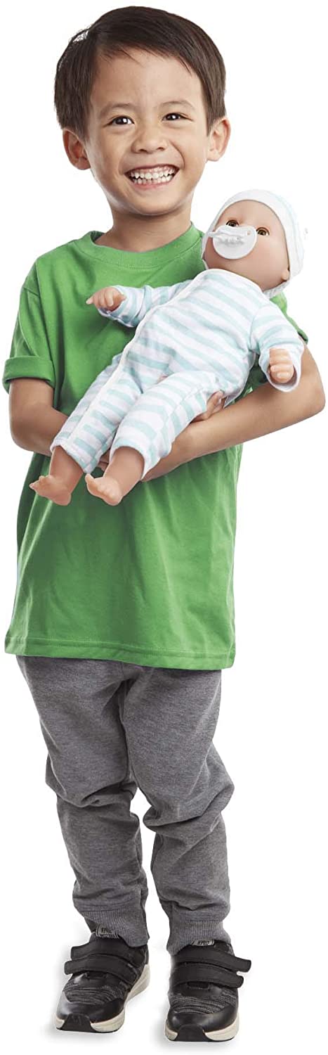 Melissa & Doug Luke & Lucy Twin Toy Baby Dolls I Twin Dolls Boy and Girl, Gold, 15 inches - Image 4