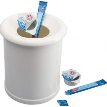 Westmark Table Rubbish Bin, Capacity: 1 Litre, Porcelain Appearance, Removable Lid, Plastic, White, 21202270
