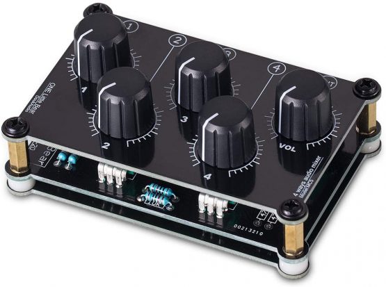 Little Bear MC5 Mini Portable Stereo 4 Channel Audio Mixer Passive Live Studio Console Recording Low Noise (No Power Needed) - Image 3