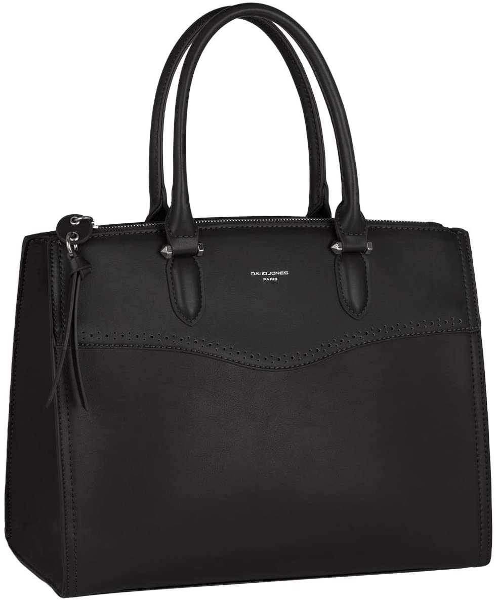 David Jones, Women's Large Top-Handle Bag, Ladies Handbag PU Leather, Tote Shopper Many Compartments Pockets