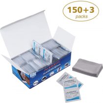 150 Pack Pre-Moistened Lens Wipes ALIBEISS Screen Wipes for Glasses, Camera, Tablets, Smartphone, Screens and Other Delicate Surfaces