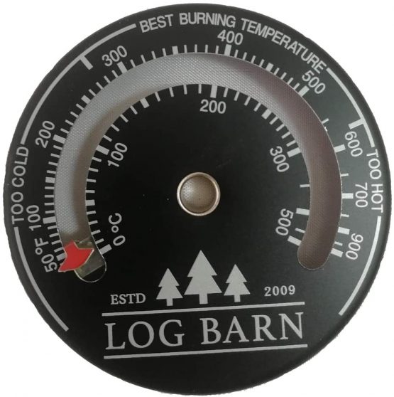 Log-Barn Magnetic Log Burner & Stove Thermometer for Stoves Surface and Flue Pipe. Best Burning Temperature Zone - Comes with Free Screw - Image 2