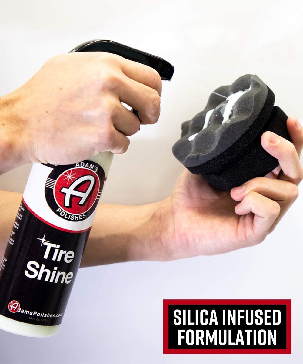 Adam's Tire Shine Combo - Spray Tire Dressing W/ SiO2 For Non Greasy Car Detailing - Image 2