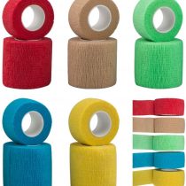 SourceTon 10 Pieces Self Adhering Bandage, Injury Wrap Tape for Dogs Cats, Supports Muscles and Joints, Does Not Stick to Hair, Elastic, Breathable, Relieves Stress