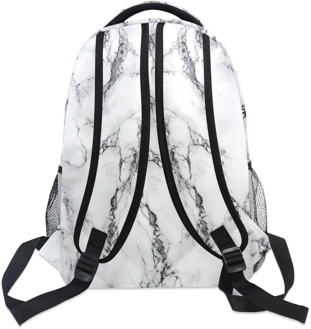 ALAZA Marble Backpacks for School Elegant Stone Bookbags for Girls Women Kids Teen Toddler Fashion Daypack Rucksack Travel Laptop Bag - Image 2