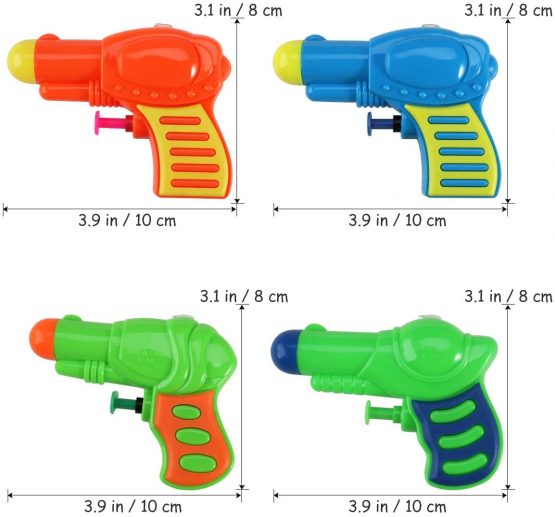 TOYMYTOY 12pcs Plastic Water Squirt Gun Pistol for Kids Watering Game (Random Color) - Image 4