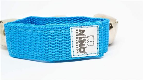 Nino Percussion NINO961B 9-Inch Wrist Strap with 3 Bells, Blue - Image 4