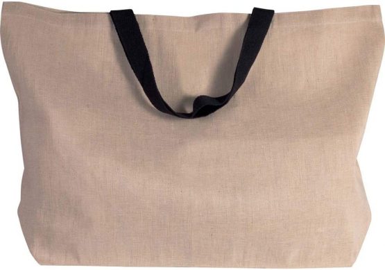 noTrash2003 Large Shopper Jute Cotton Blend XXL Bag for Beach, Leisure, Shopping or Sports, Various Colours Available