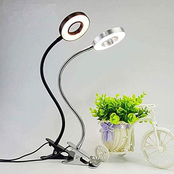 6W LED USB Clip on Reading Light for Books, Bedroom, Desk Lamp (Black) with Clamp, Eye Protection. Book Light for Reading in Bed,Kids & Cool Light Colour(Adapter Isn't Included) - Image 3