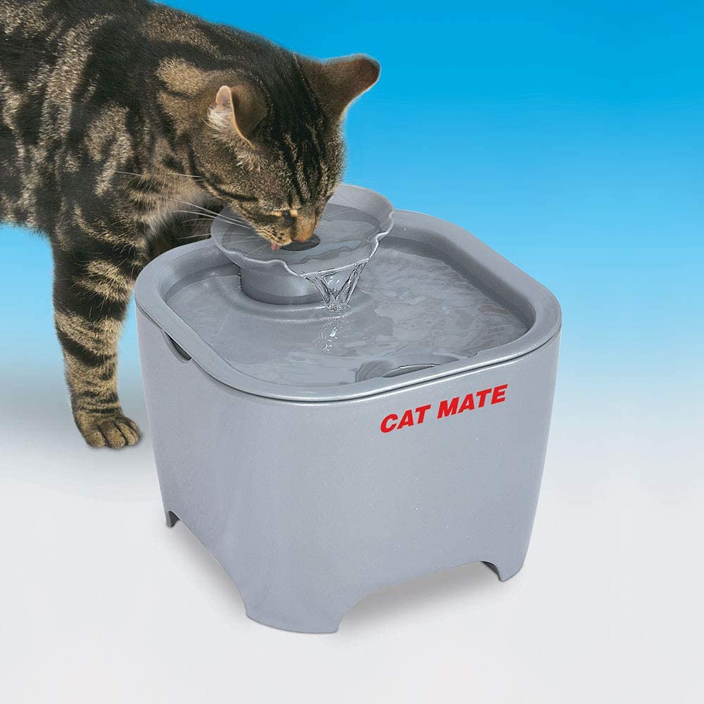 Cat Mate Shell Pet Water Fountain 3L (Titanium) BigaMart