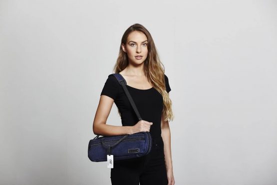 Beaumont C-Foot Flute Bag Case Cover Blue Denim - Image 2