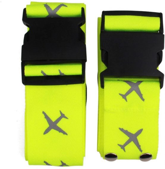 Luggage Strap Suitcase Belts Travel Accessories 2-Pack-Green