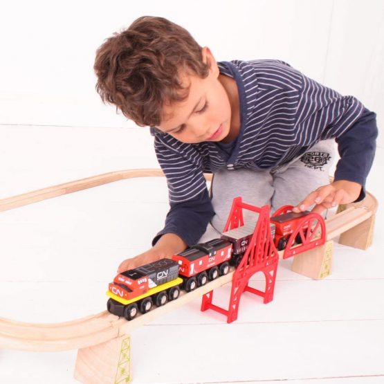 Bigjigs Rail CN Train - Other Major Wooden Rail Brands are Compatible - Image 2