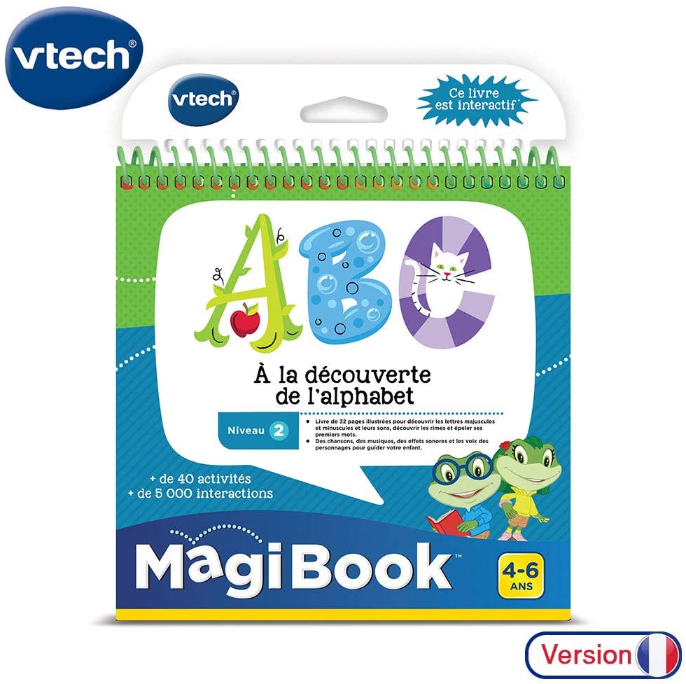 VTech- MagiBook, 480605 - Version FR, White, 18.7 cm x 17.8 cm x 1.7 cm