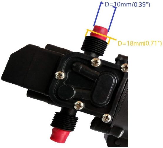 CYBERNOVA DC12 V 131PSI Water High Pressure Diaphragm Self Priming Pump Caravan/Boat/RV/garden - Image 3