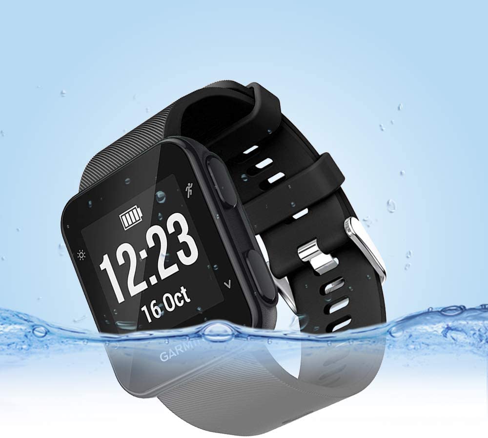 TOPsic Compatible Forerunner 35 Strap, Newest Soft Silicone Sport Replacement Straps Wristband for Forerunner 35 Smart Watch - Image 2
