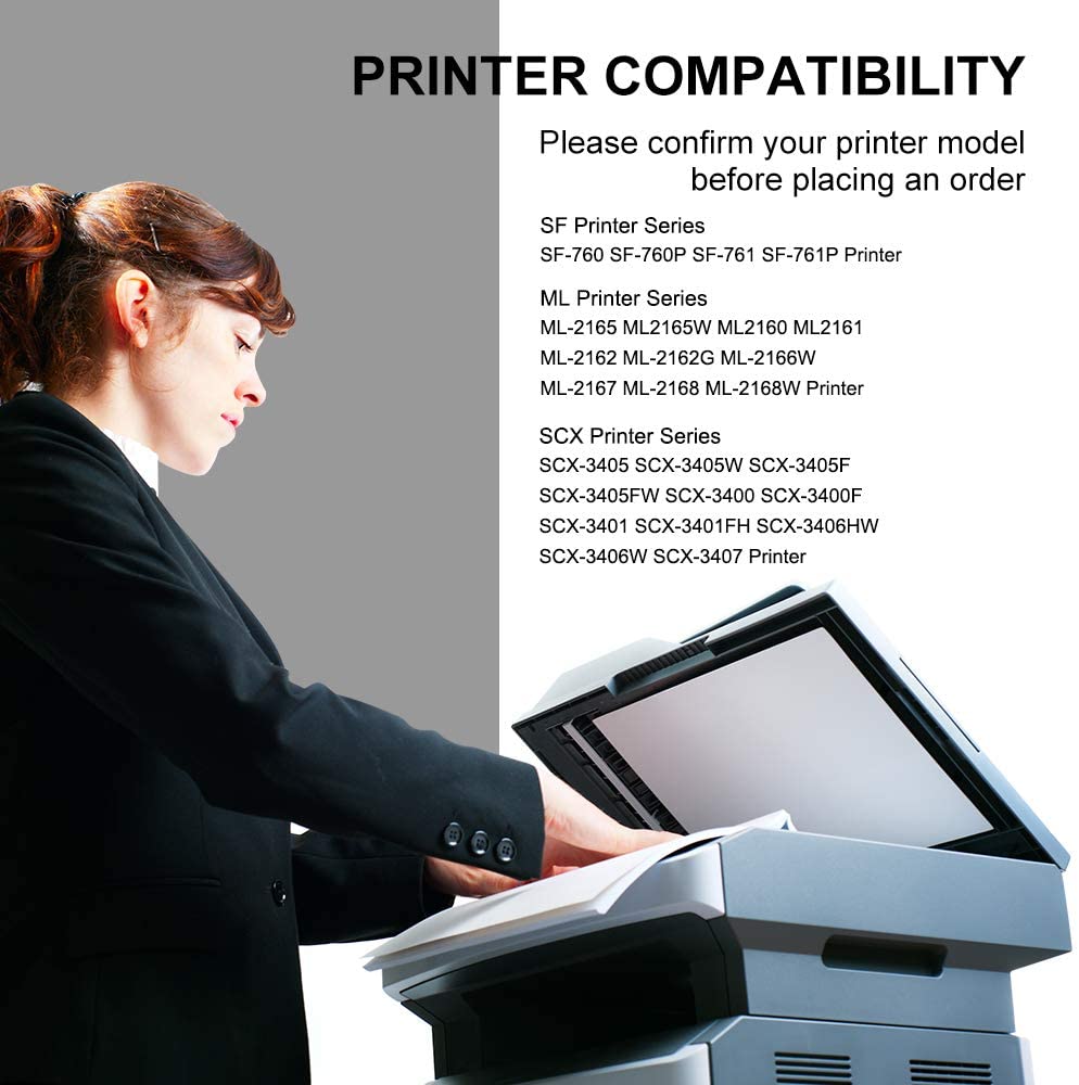 GPC Image MLT-D101S Black Toner Cartridge Compatible for Samsung MLT D101S MLT-D101S Toner for Samsung ML-2160 ML-2165 ML-2165W SCX-3405W SCX-3405 ML-2168 ML-2162 SF-760P SCX-3400 (Black - Image 3
