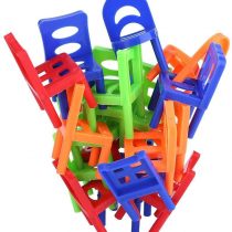 18PCS Balancing Toys Plastic Chairs Multicolor Mini Stacking Intelligence Multiplayer Balance Game Children Play Game Learning Toys Playset for Unisex Kids Boy Girl Adults