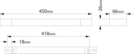 Gedy Pirenei Towel Bar 45 cm, Brass, Black, Medium - Image 2