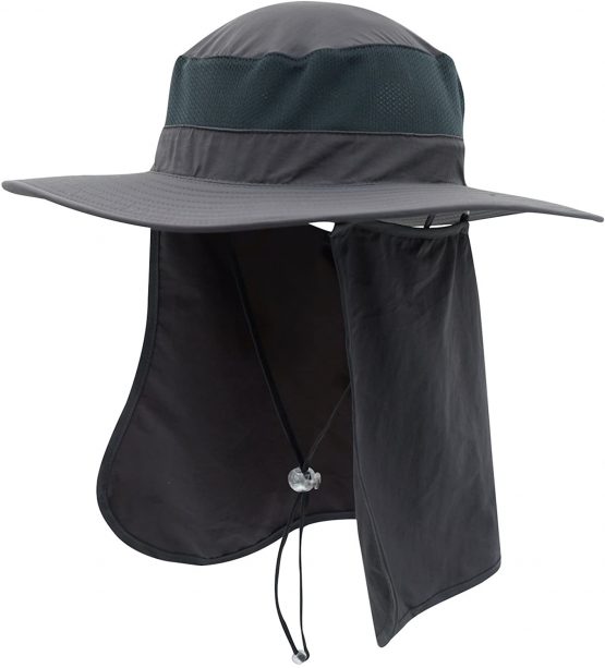 Decentron Men's Sun Hat Mesh Bucket Hat Detachable Neck Face Flap Hat Boonie Hat - Image 2
