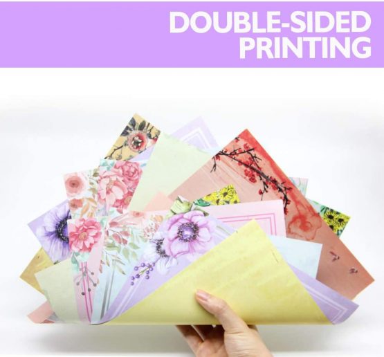 ANZON MORIES A4 Japanese Stationery Paper and Envelopes Set, 48 Letter Writing Paper with 24 Self-Sealing Envelopes, Printer Friendly, Color Both Sides, Ink Painting Classic Vintage Floral Design - Image 3
