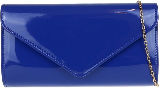 Girly HandBags Womens Plain Glossy Clutch Bag