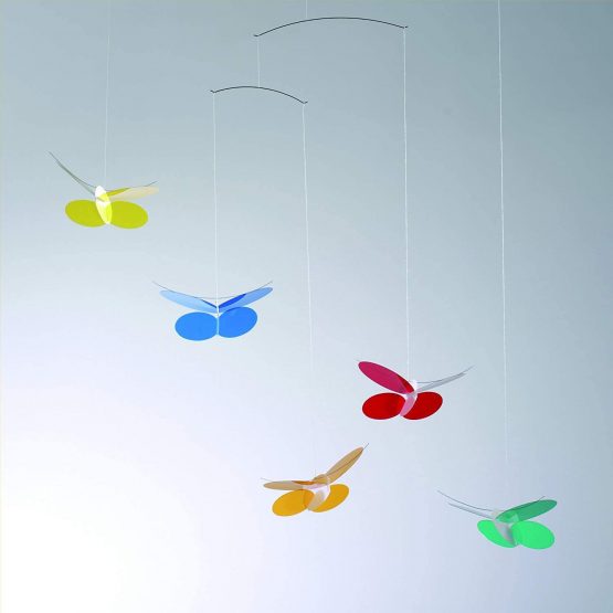 Flensted Mobiles Butterflies Mobile, Steel, Multi-Colour, 68 x 45 cm - Image 2