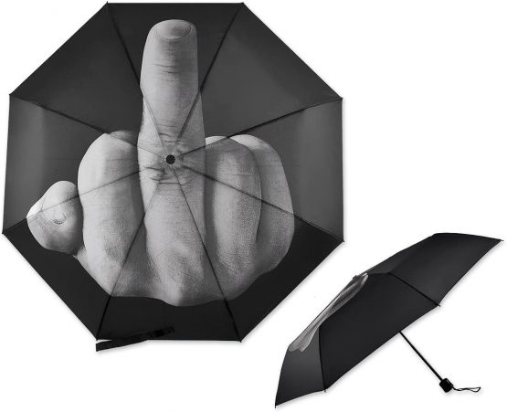 ds. distinctive style Middle Finger Umbrella Funny Folding Umbrella Creative Middle Middle Finger Gifts - Image 2