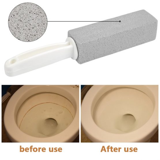 FOCCTS 2 Pcs Foot Care/Toilet Pumice Cleaning Stone with Handle Dead Hard Skin Callus Remover and Clean Hard Water Ring Rust Stain of Toilet/Bathtub with Extra Drain Snake Pipe Cleaner - Image 3