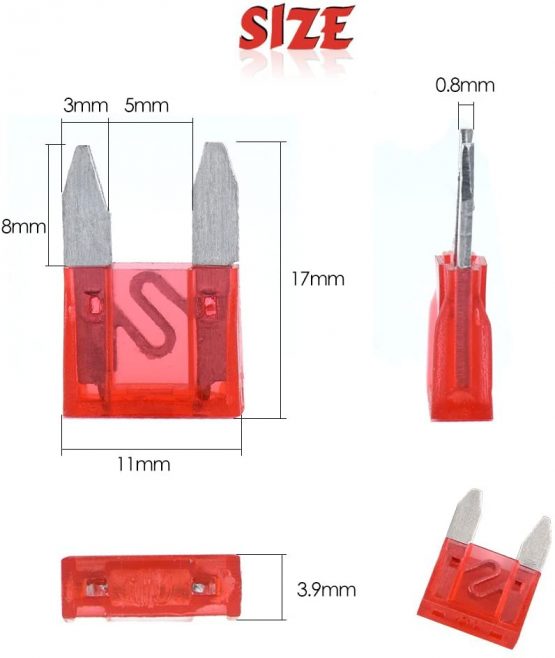 FEPITO 140pcs Mini Car Fuses Assortment Blade Fuse for Auto Car Truck with Storage Case(2A, 3A, 5A, 7.5A, 10A, 15A, 20A, 25A, 30A, 35A, 40A) - Image 3