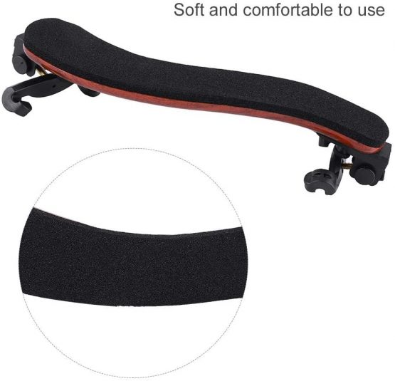Dilwe Violin Shoulder Rest, Lightweight Maple Wood Violin Adjustable Pad Shoulder Rest Accessory Parts for 4/4 Fiddle Violin - Image 2