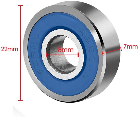 TRIXES 8 Frictionless Abec 9 Sealed Skateboard Roller Skate Bearings - Image 2