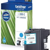 Brother LC-22EC Inkjet Cartridge, Cyan, Single Pack, Super High Yield, Includes 1 x Inkjet Cartridge, Brother Genuine Supplies