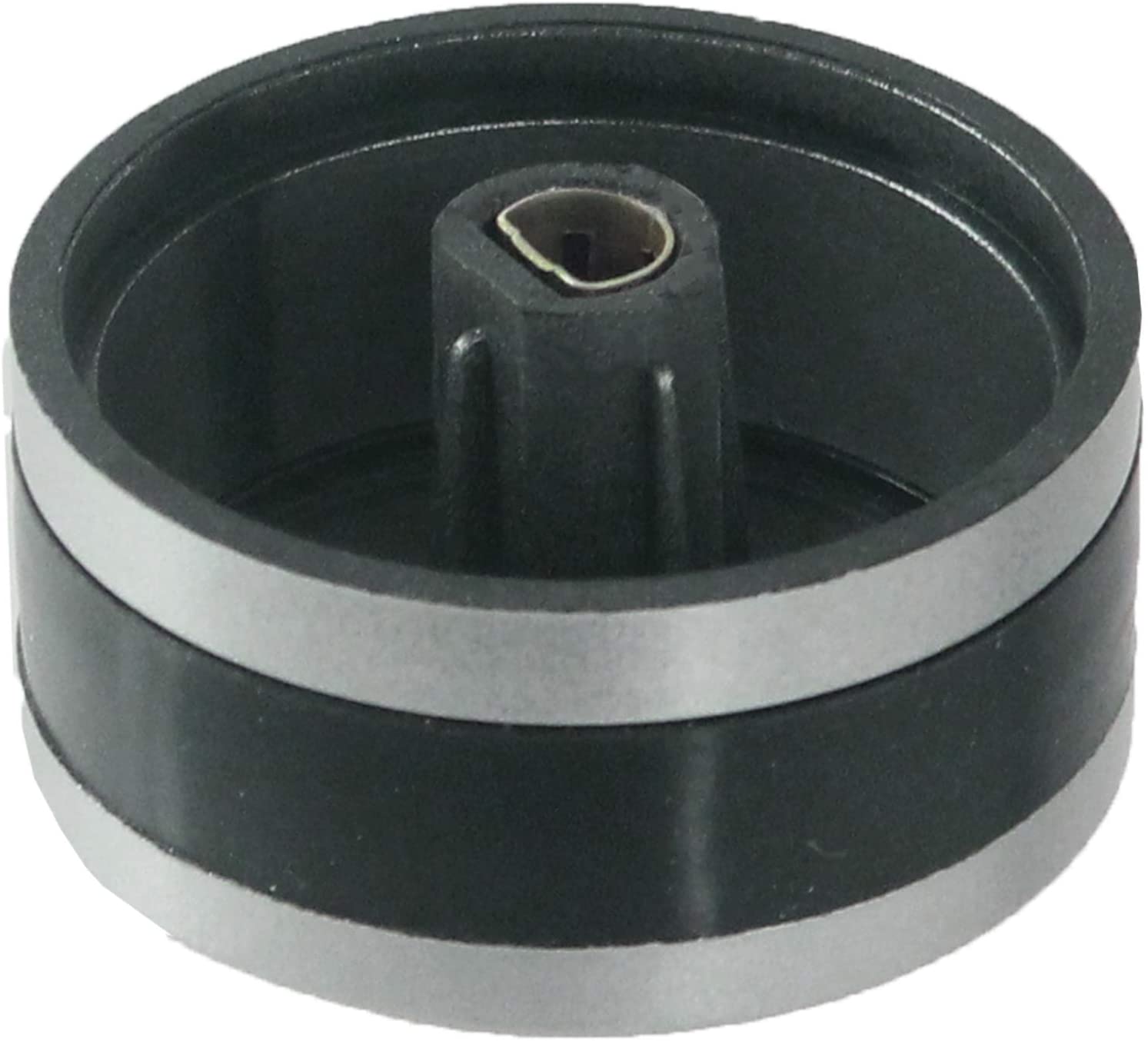 Spares2go Control Dial Switch Knob for Lamona 450002486 LAM3200 LAM3204 LAM3401 Oven Cooker 40 mm Plastic (Silver/Black) - Image 2
