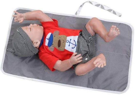 Leful Nappy Changing Mat, Foldable Diaper Pad Waterproof Travel Changing Mat with Gray Waves for Home Travel Outside - Image 4