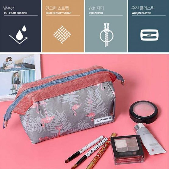 JJ PRIME - Small Makeup Bag for Purse | Waterproof Travel Cosmetic Organiser Bags | Portable Flamingo Toiletry Bag | Travel Pouch for Women Ladies Girls Gifts - Image 3