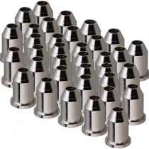 Mxfans 30Pieces Chrome Guitar Through Body String Mounting Ferrules