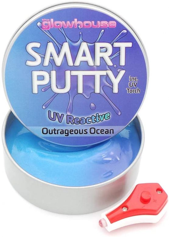 The Glowhouse Colour Changing Smart Putty UV Reactive (Outrageous Ocean)