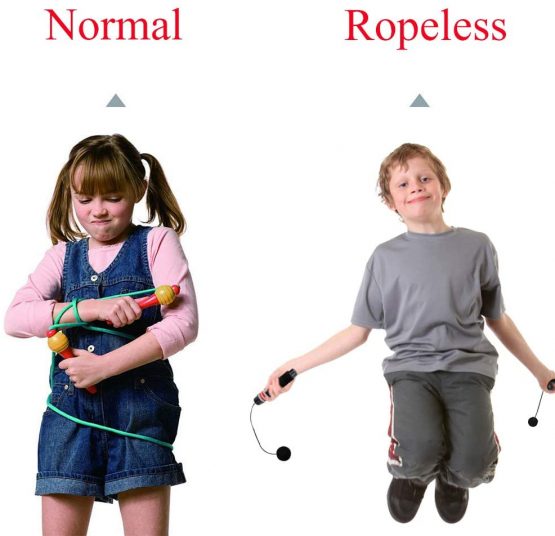 HONGXIN-SHOP Ropeless Jump Rope Weighted Cordless Skipping Rope Length Adjustable Tangle Free Wireless Speed Rope for Sport Exercise MMA Training Fitness Suitable for Adults and Kids Semi-load - Image 3