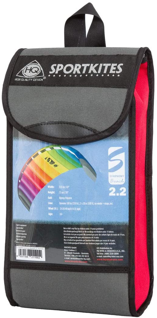HQ Kites 1.8m Symphony Beach III Rainbow R2F, Multicolor, 180 cm - Image 2