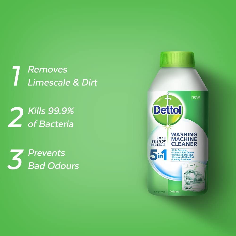 Dettol, Washing Machine Cleaner, Pine Scent, 250ml, Antibacterial, Removes Bacteria, Bad Odours, Limescale and Hidden Dirt - Image 3